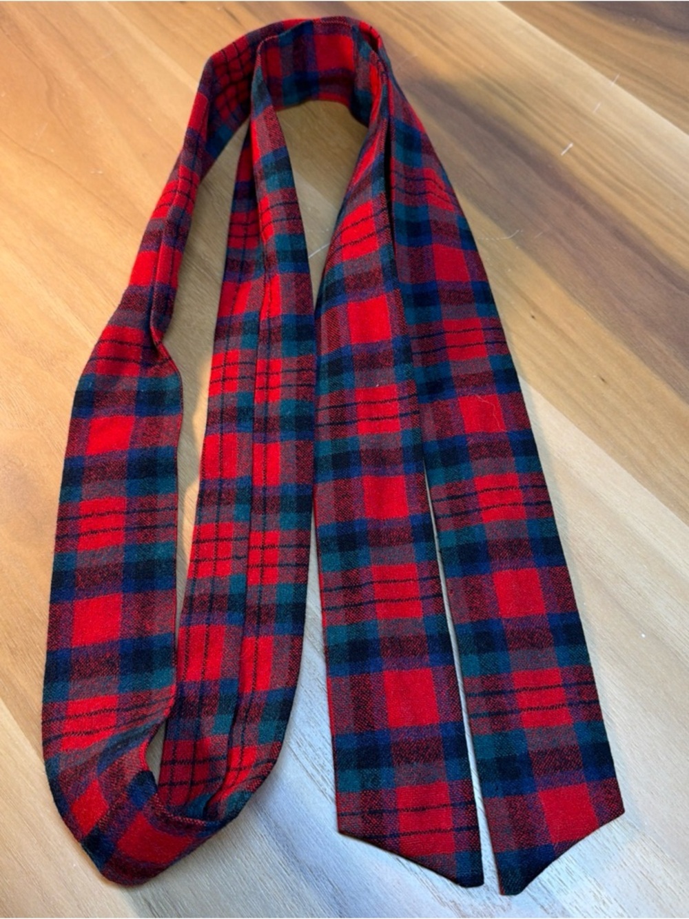 Pendelton Wool Belt ONLY for Pendleton Robe Plaid Wool 70x2” Red Blue Unisex